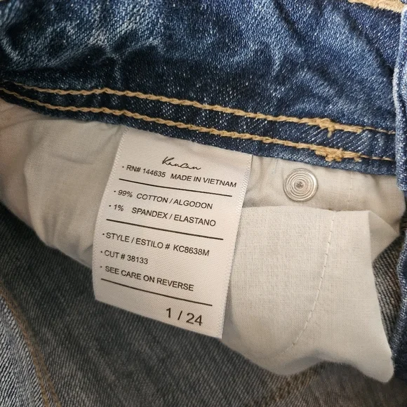Kancan Alex High Rise Crop Straight Frayed Size 24 - Picture 8 of 8
